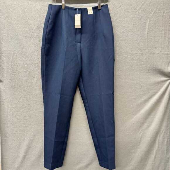 Abercrombie & Fitch Pants Womens 8 Tall Blue Coastal High Rise Classic NEW - Picture 2 of 10